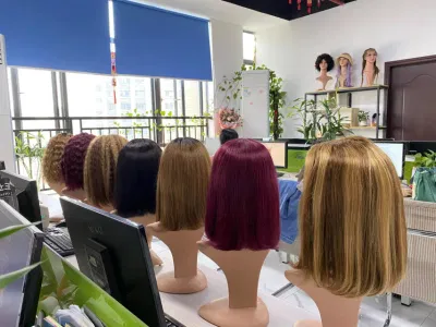 Wholesale Peruvian Bob Lace Front Human Hair Wig Virgin Curly Bob Wigs