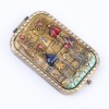 3D Relief Zinc Alloy Retro Castle Design Portable Makeup Mirror