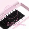 Wholesale Eye Lash Extension Lash Tray Supplies PBT Dark Matte Black Volume Eyelash Extension Private Label