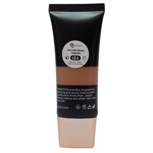 IDA Beauty Glam It! Liquid Foundation | Full Foundation Coverage, Matte Finish, Long-Lasting, Lightweight | Vegan, Halal, Cruelty-Free (Lola, 35ml)