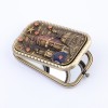3D Relief Zinc Alloy Retro Castle Design Portable Makeup Mirror