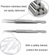 Professional Lash Tweezers for Eyelash Extensions Volume Lash Tweezers Curved Closure Tip Stainless Steel Eyelash Tool