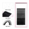 Wholesale Eye Lash Extension Lash Tray Supplies PBT Dark Matte Black Volume Eyelash Extension Private Label