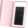 Wholesale Eye Lash Extension Lash Tray Supplies PBT Dark Matte Black Volume Eyelash Extension Private Label