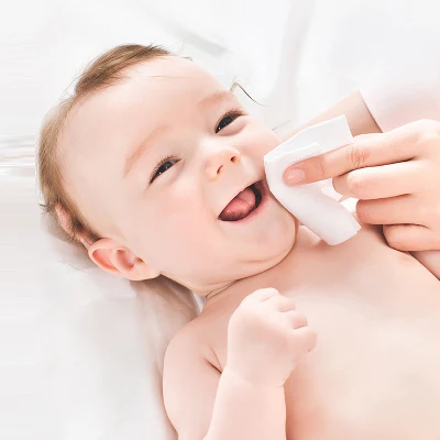 100% Bamboo Fiber Biodegradable Baby Wipes Flushable