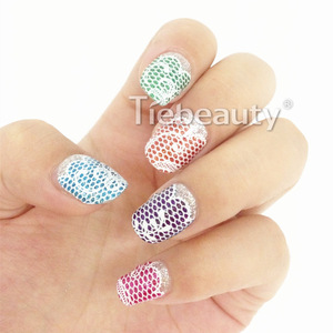 2016 Tiebeauty fashion nail patch & nail wraps/ Water transfer 2D nail art decal /Gold nail tattoo