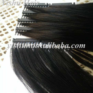 2018 new products high quality double drawn cuticle aligned remy hair 6D feather line in human hair extensions