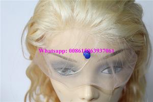24inch Brazilian Virgin Hair body wave 613# blonde full lace wig