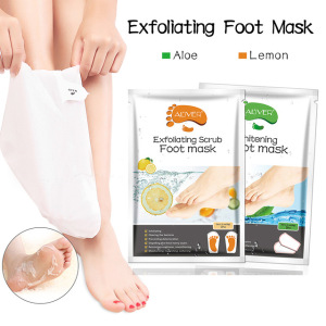 2pcs/Pair Lemon Exfoliating Foot Mask Moisturizing Hydrating Whitening Feet Care Remove Dead Skin Foot Peeling Foot Mask