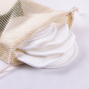 8/10/12CM Bamboo Organic Cotton Round Microfiber Reusable Makeup Remover Pads
