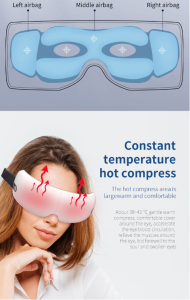 Air Pressure Music Electric Shiatsu Eyes Care Massager Wireless Vibration Eye Massager with Heat