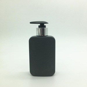 Black 200ml Plastic HDPE liquid lotion shampoo face gel bottle with pump dispenser packaging cosmetics
