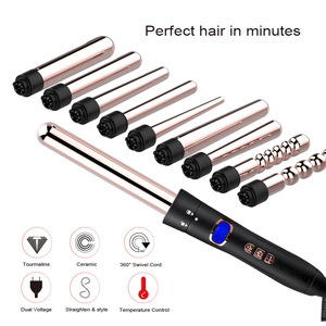 Curling iron and wand set 10-in-1 hair curler for all curls