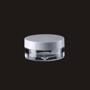 Customizable 3g 5g 10g PP small packaging round square luxury transparent clear plastic cosmetic jar