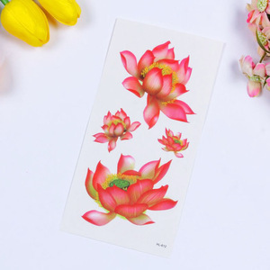 Customized Colorful Flower Non-toxic Temporary Body Art Tattoo Stickers
