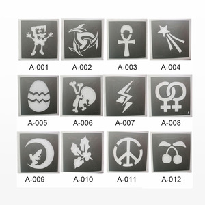 Directly supply high quality reusable glitter tattoo stencil