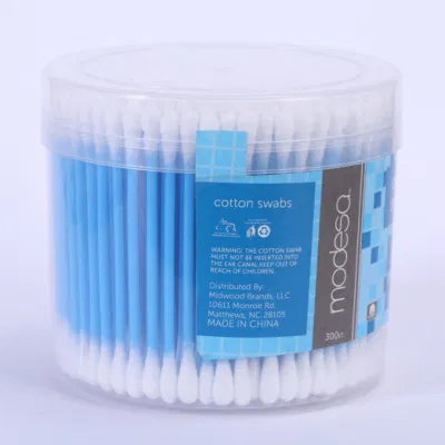 Disposable Cotton Swab with Plastic Cover for Lab Use and Make up