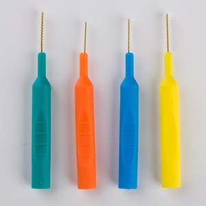 Disposable eco friendly rubber interdental brush