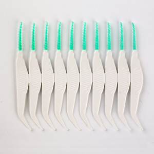 Disposable eco friendly rubber interdental brush