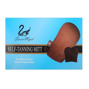 Double-sided Soft Microfiber Self Tanning Applicator for Streak-Free Tan, 2 Mini Facial Mitts included