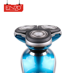 ENZO Professional high quality triple heads individually floating blades 3D rotary cordless strong electric men shaver machine