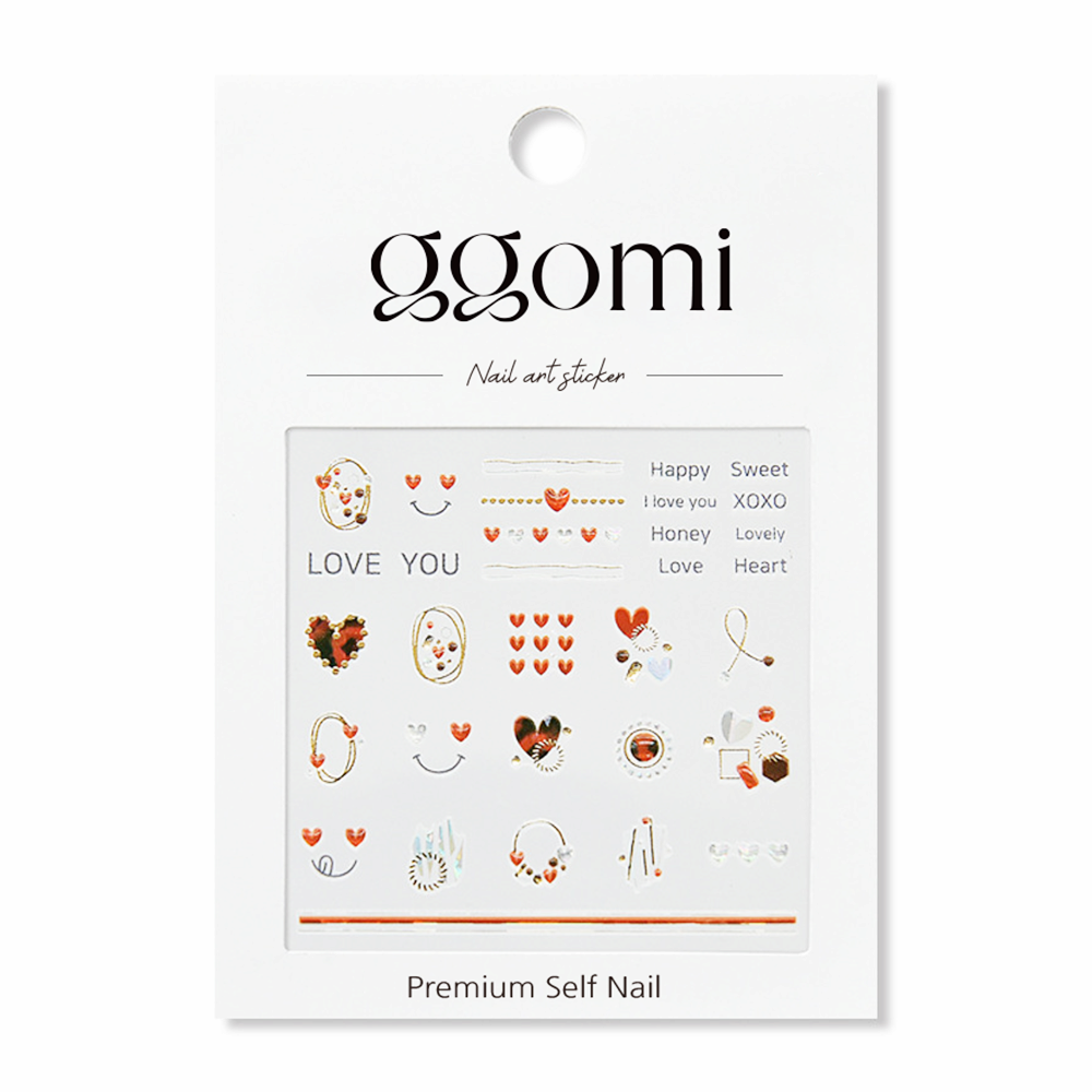 ggomi Nail Art Sticker Trendy Design 2D DIY Décor Easy Home Beauty Care OEM ODM Custom Salon Quality