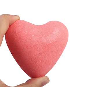 handmade fizzer heart bubble kids bath bombs