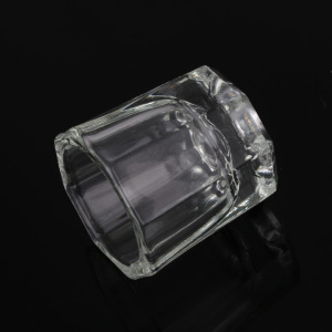 High Quality Crystal Glass  Dappen Dish Nail Art Acrylic Liquid Holder Container  For Nail Salon