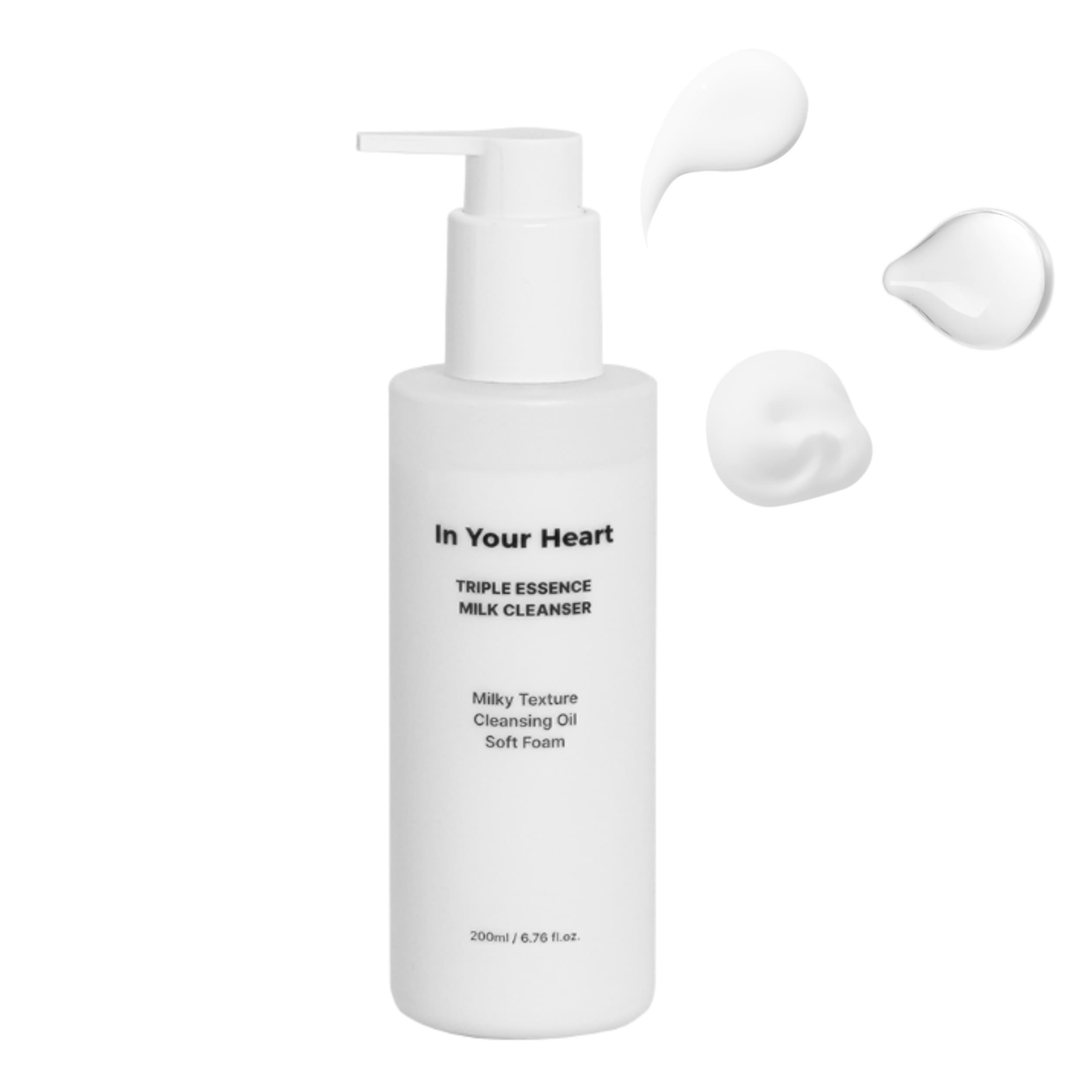 [In Your Heart] Triple Essence Milk Facial Cleanser 200ml Pore Cleansing All-in-One Cleanser oil