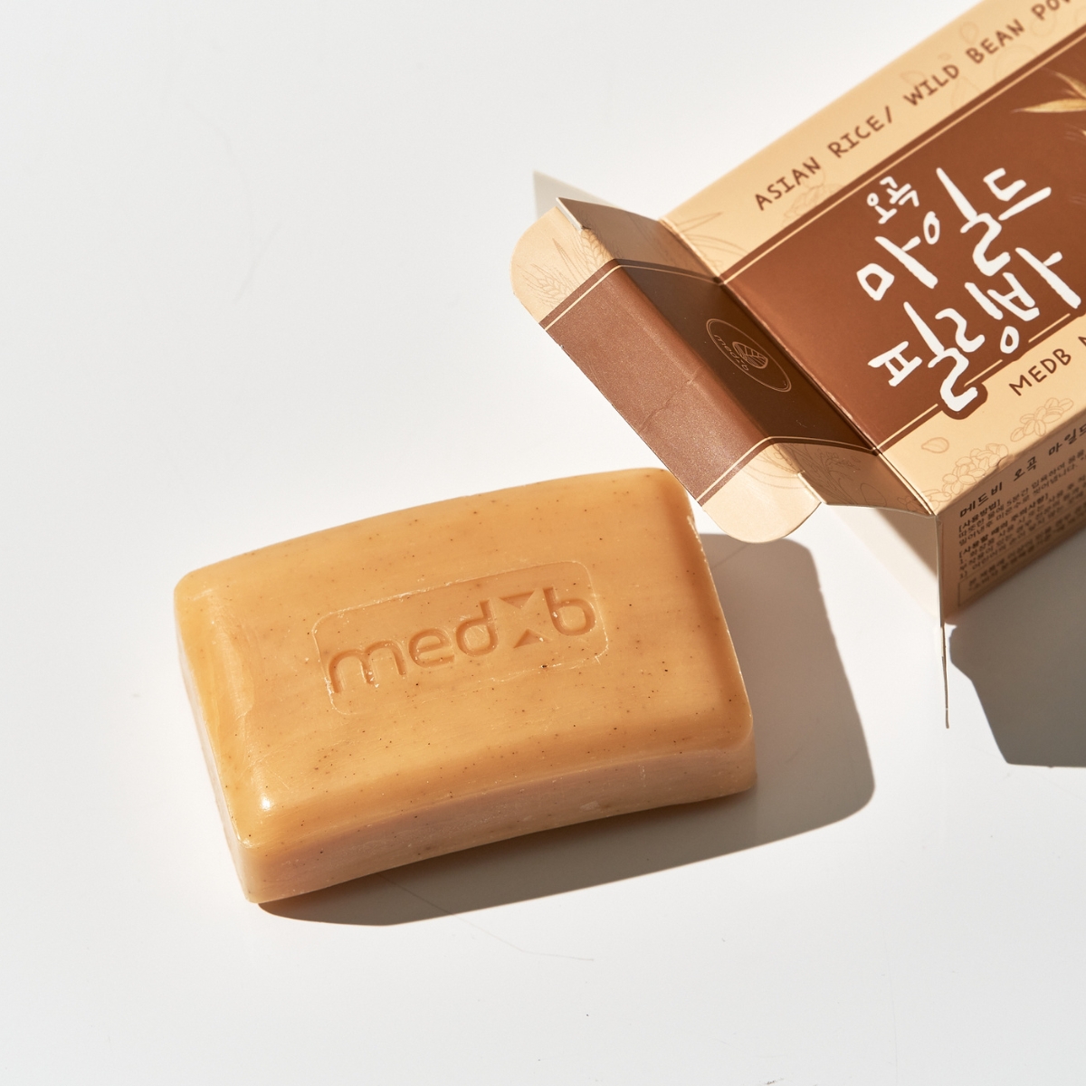 Medb Mild Peeling Bar (3 types: Five grains, Charcoal, Chestnut and Honey), 100g