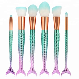 Mermaid Makeup Tools Cosmetic Rainbow Foundation Makeup Brush brocha de maquillaje