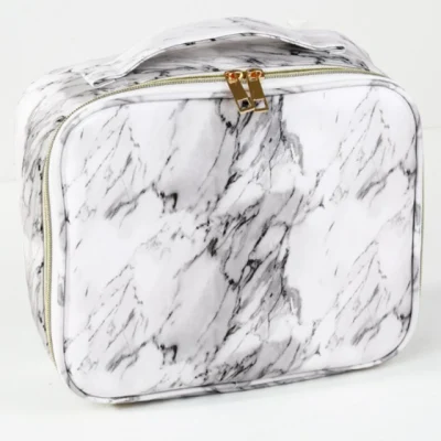 New Creative Marble Pattern Cosmetic Bag PU Multifunctional Travel Storage Bag