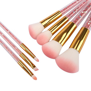 New low MOQ cosmetic brushes tools kit custom logo 7pcs make up brush,unique private label makeup brushes