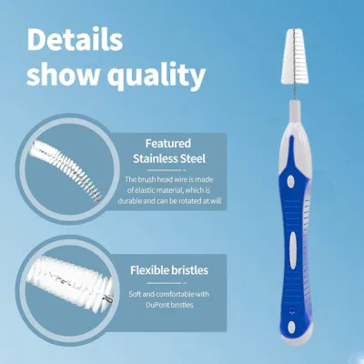 OEM Portable Dental Nylon Filament Interdental Brush for Teeth Cleaning