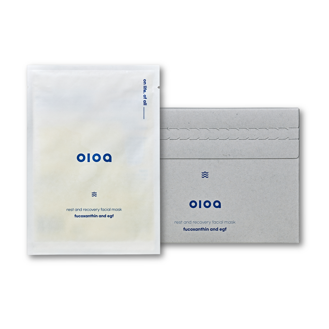 oloa rest and recovery facial mask set (5 sheets/set), skin care,  EGF, brightening, anti-wrinkle