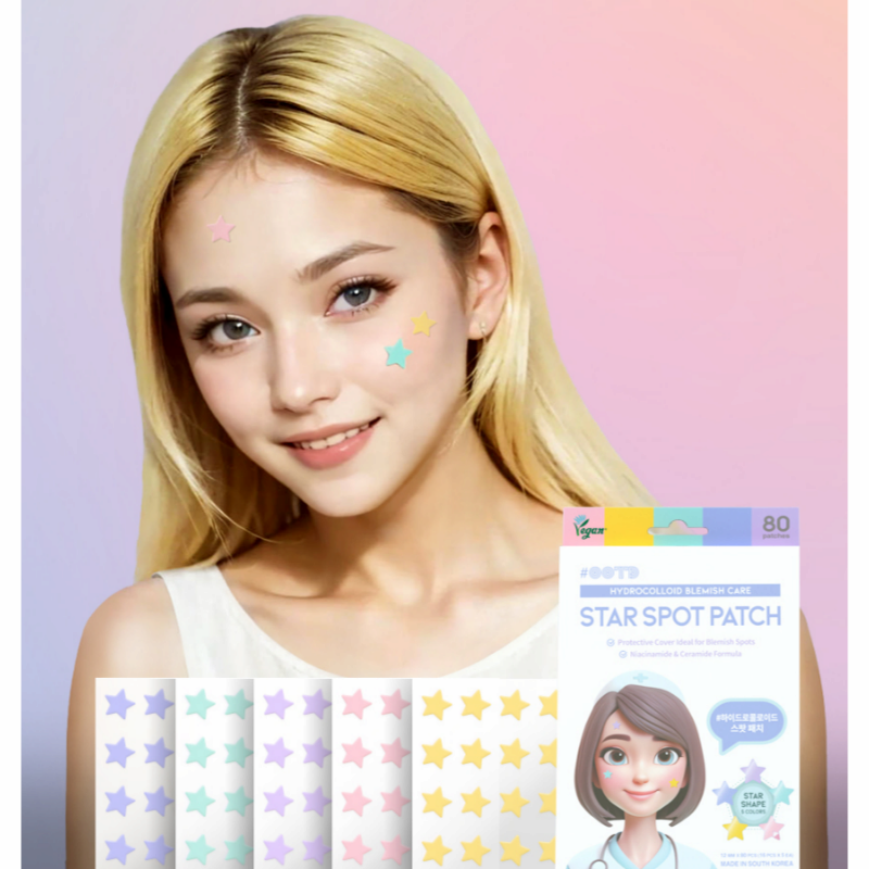 OOTD Star Spot Acne Pimple Patch For Face Hydrocolloid Niacinamide Ceramide Cute Pastel Colors