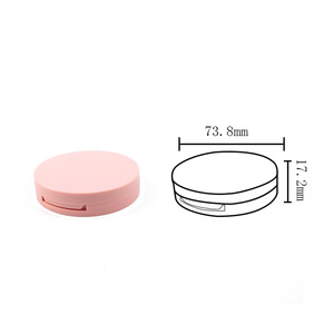 Private Label Custom Pink Empty Blush Compact Powder Case / Empty Compact Powder Case With Mirror