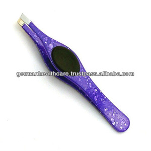 Professional Eyebrow Tweezers with Silicon Grip in array of colors 10 cm