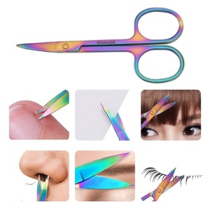 Stainless Steel Small Scissors Cut Makeup Tool Korea Manicure Nose Eyebrow