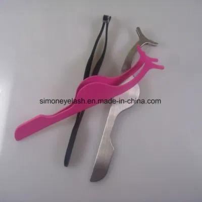 Steel False Eyelash Fake Eye Lash Tweezers Applicator