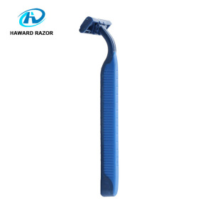 Twin blade body razor ergonomic shaving razor