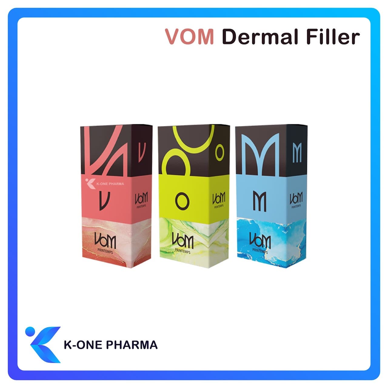 VOM HA HYALURONIC ACID DERMAL FILLER Rejuvenation Regeneration Soothing Nourishing Plumping Skin