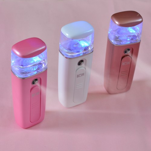 high quality OEM milk water pink portable rechargeable facial nano mister lashes