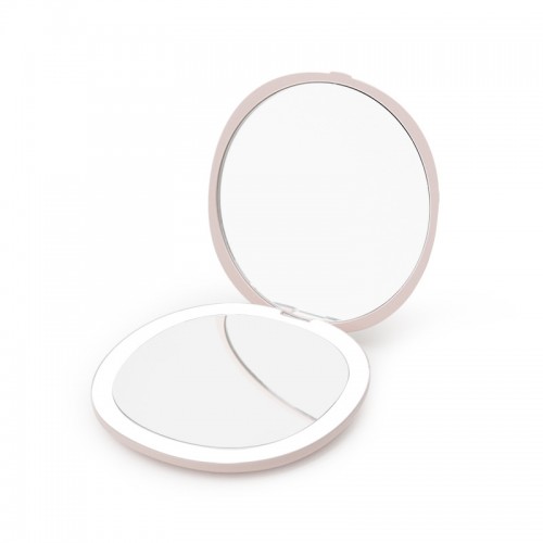 Luxury Ultra-thin Design Pocket USB Rechargeable Foldable LED Makeup Mirror