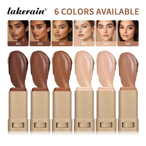 Lakerain Semi-Permanent Herbal Serum Boosted Skin Tint Rotatable Colored Cream Concealing Moisturizing Brightening Cosmetic