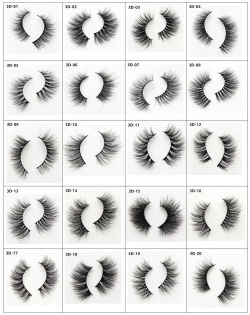 Wholesale False Natural 3D Mink Fur false eyelashes packing boxes