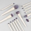 Custom Logo 15Pcs Makeup Brush Set with PU Leather Cylinder Holder Premium Soft Synthetic Hair Cosmetic Brushes Wholesale OEM/ODM
