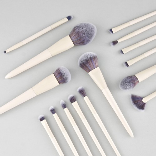 Custom Logo 15Pcs Makeup Brush Set with PU Leather Cylinder Holder Premium Soft Synthetic Hair Cosmetic Brushes Wholesale OEM/ODM