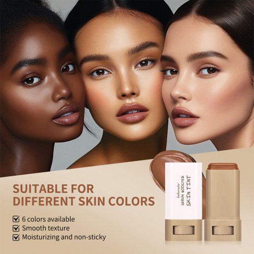 Lakerain Semi-Permanent Herbal Serum Boosted Skin Tint Rotatable Colored Cream Concealing Moisturizing Brightening Cosmetic