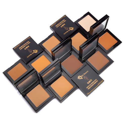 IDA Beauty Glam It! Perfect Foundation Full Coverage Matte Makeup Powder Pressed Foundation | 2-in-1 Setting & Foundation |Long-Lasting, Lightweight | Vegan, Halal, Cruelty-Free (12g)